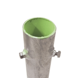 Base Para Mástil Hasta 2" Con Opresores, Base De 30 X 30 Cm Y Tubo De 50 Cm Ced. 30. Galv. Inmersión. SLM-BA-7G - SILYMX