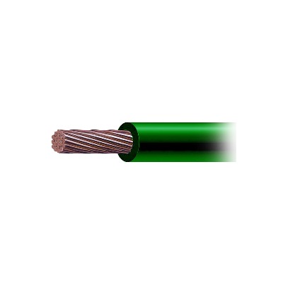 Cable Eléctrico de Cobre Recubierto THW-LS Calibre 4 AWG 19 Hilos Color Verde (100 metros) - SILYMX