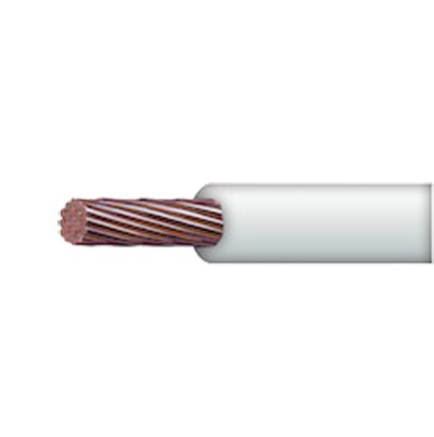 Cable Eléctrico 8 awg color blanco,Conductor de cobre suave cableado. Aislamiento de PVC, autoextinguible. BOBINA 100 MTS - SILYMX