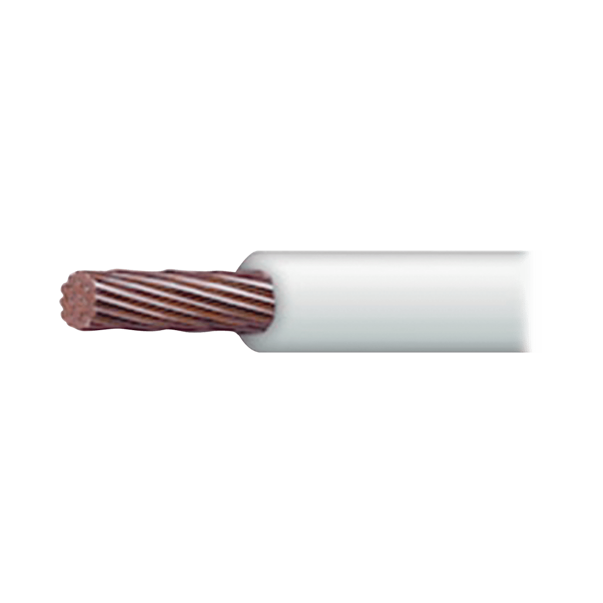 Cable Eléctrico 18 awg color blanco, Conductor de cobre suave. Aislamiento de PVC, auto-extinguible. BOBINA de 100 MTS - SILYMX