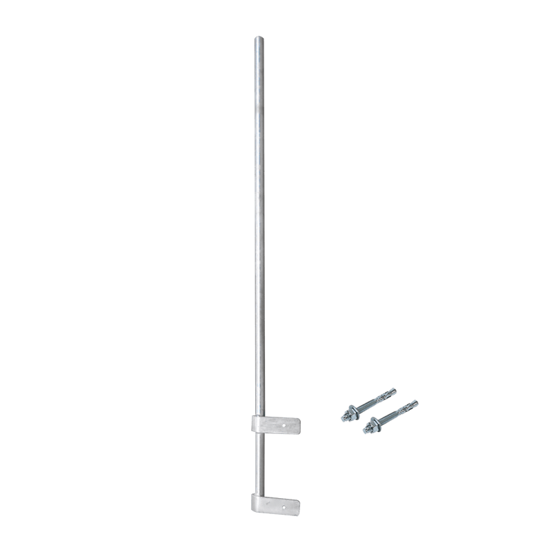 Mástil Liviano De Pared De 1.5 M (Diam. 1-1/4") Con Cejas De Fijación Soldadas, ¡No Se Gira! Incluye Taquetes Para Instalación. SMRP-150-CF - SILYMX