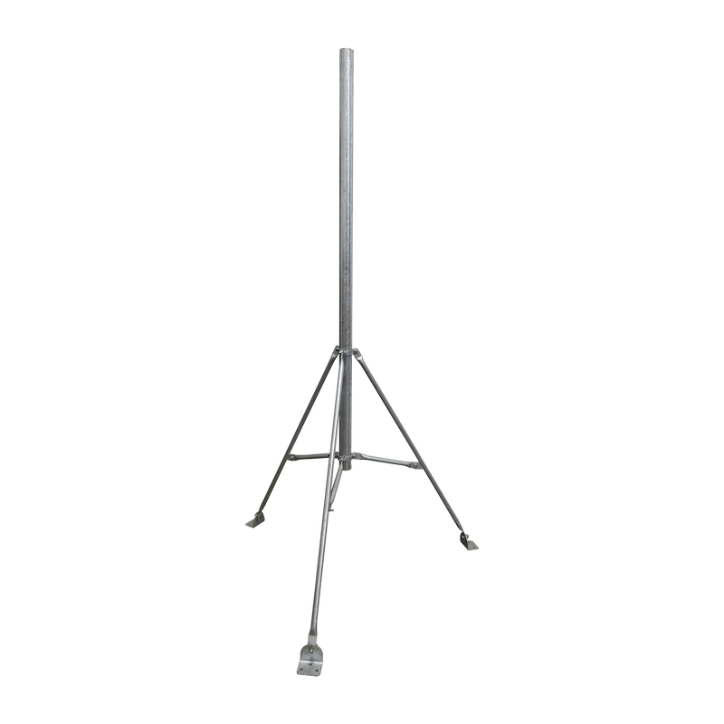 Mástil de 2" x 1.5 metros con Tripie para Instalación en losa. Acero Galvanizado en Caliente. - SILYMX
