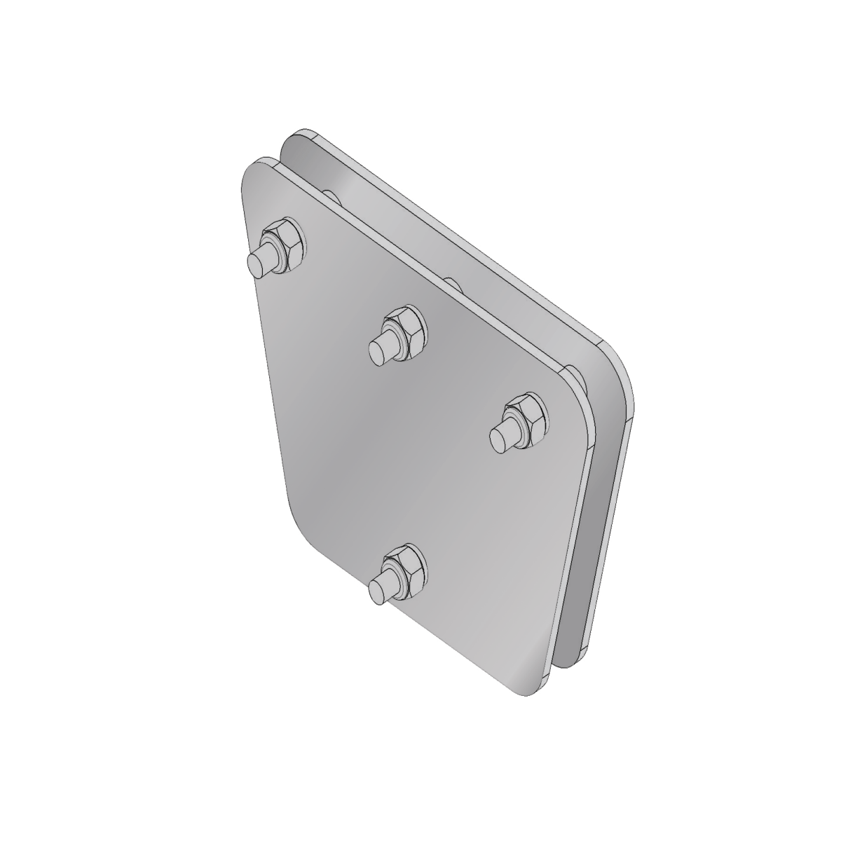 Placas igualadoras con tornillería y separadores, para 3 retenidas. Galvanizado en inmersión (20x20x30 cm). - SILYMX