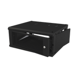 Gabinete de Pared Fijo, Con 4 Unidades de Rack, de 19 in, Fabricado en Acero, Puerta Perforada - SILYMX