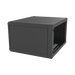Gabinete Para Montaje En Pared, Puerta De Cristal Templado, Cuerpo Fijo Con Rack 19" De 6 Unidades. - SILYMX