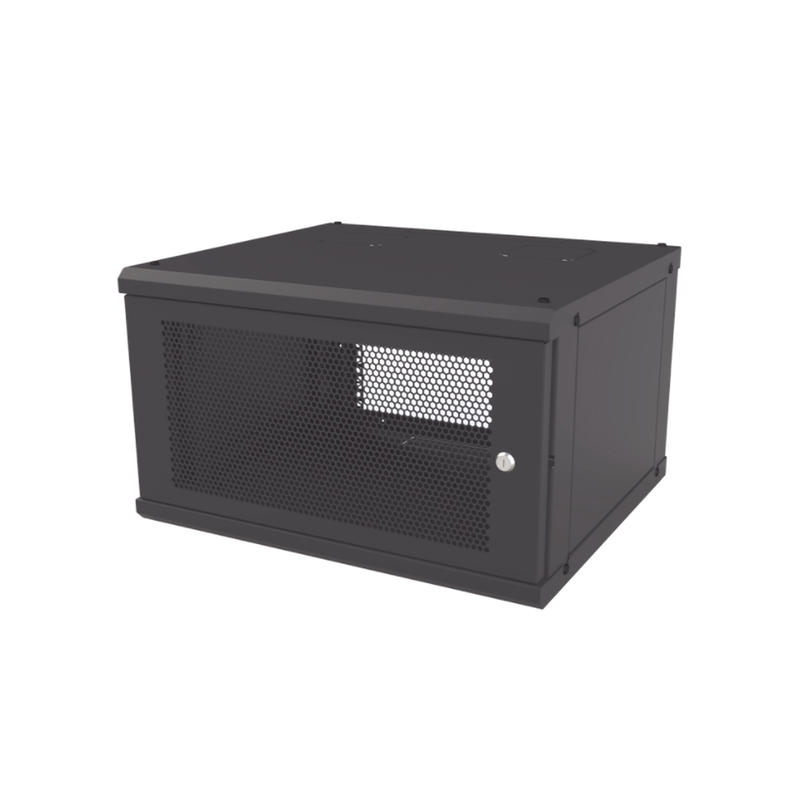 Gabinete de Pared Fijo, Puerta Perforada, Rack 19" de 6 UR (600 x 355 x 523 mm)(An x Al x Prof.) - SILYMX