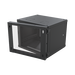 Gabinete Abatible de Pared (Con Marco Trasero) con Rack 19" de 9 Unidades. Ventana de Cristal Templado - SILYMX