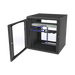 Gabinete para Montaje en Pared Cuerpo Fijo, con 12 Unidades de Rack, de 19in, Puerta de Cristal Templado, Fabricado en Acero - SILYMX