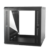 Gabinete para Montaje en Pared Cuerpo Fijo, con 12 Unidades de Rack, de 19in, Puerta de Cristal Templado, Fabricado en Acero - SILYMX