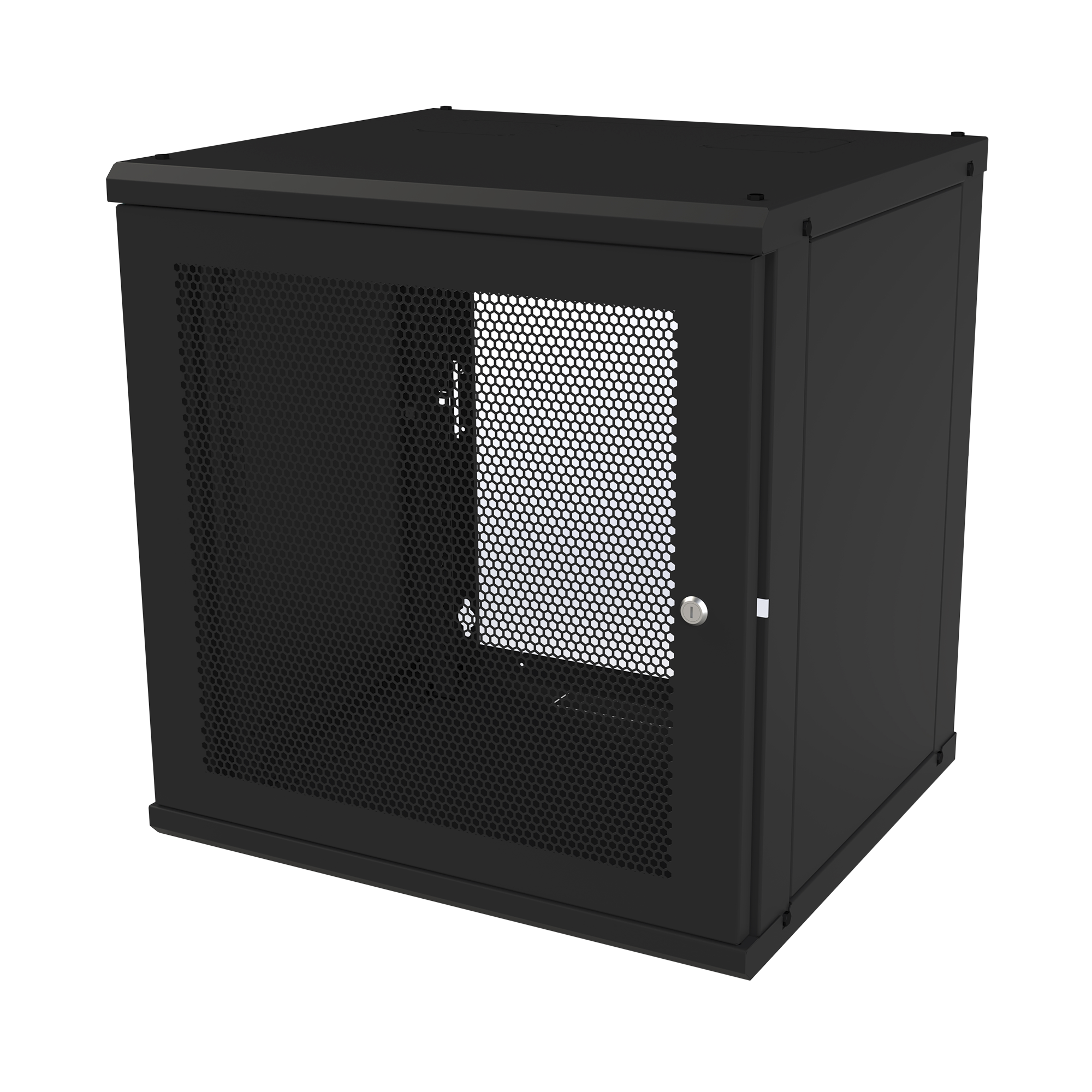 Gabinete de Pared Fijo, Puerta Perforada, Rack 19in, de 12 Unidades de Rack - SILYMX