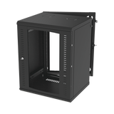 Gabinete Abatible de Pared (Con Marco Trasero) con Rack 19" de 16 Unidades. Ventana de Cristal Templado - SILYMX
