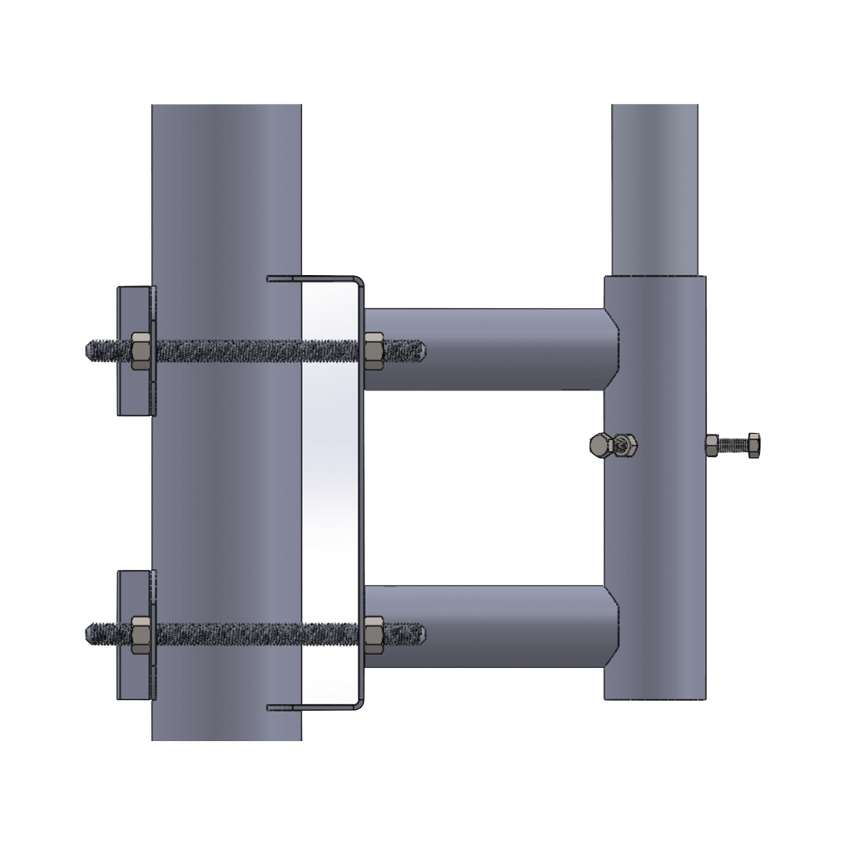 Adaptador Para Colocar Mástil (Tubo) A Poste Recto. SS-OP-TM - SILYMX