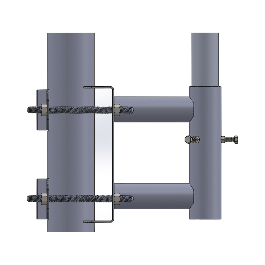 Adaptador Para Colocar Mástil (Tubo) A Poste Recto. SS-OP-TM - SILYMX