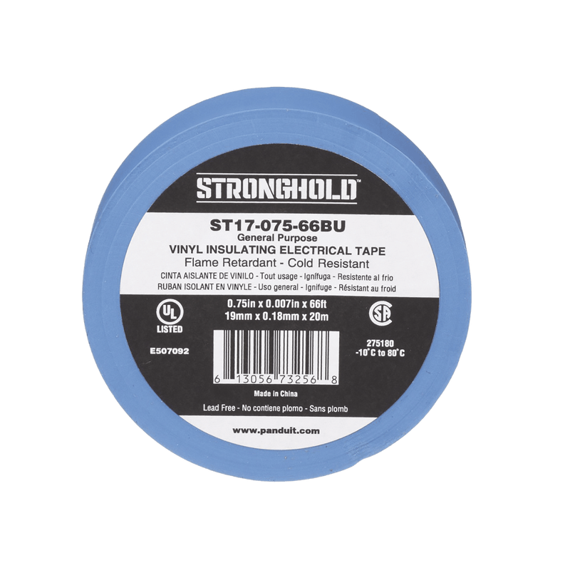 Cinta Eléctrica para Aislar de PVC Uso General Grosor de 0.18mm (7 mil) Ancho de 19mm y 20.12m de Largo Color Azul - SILYMX