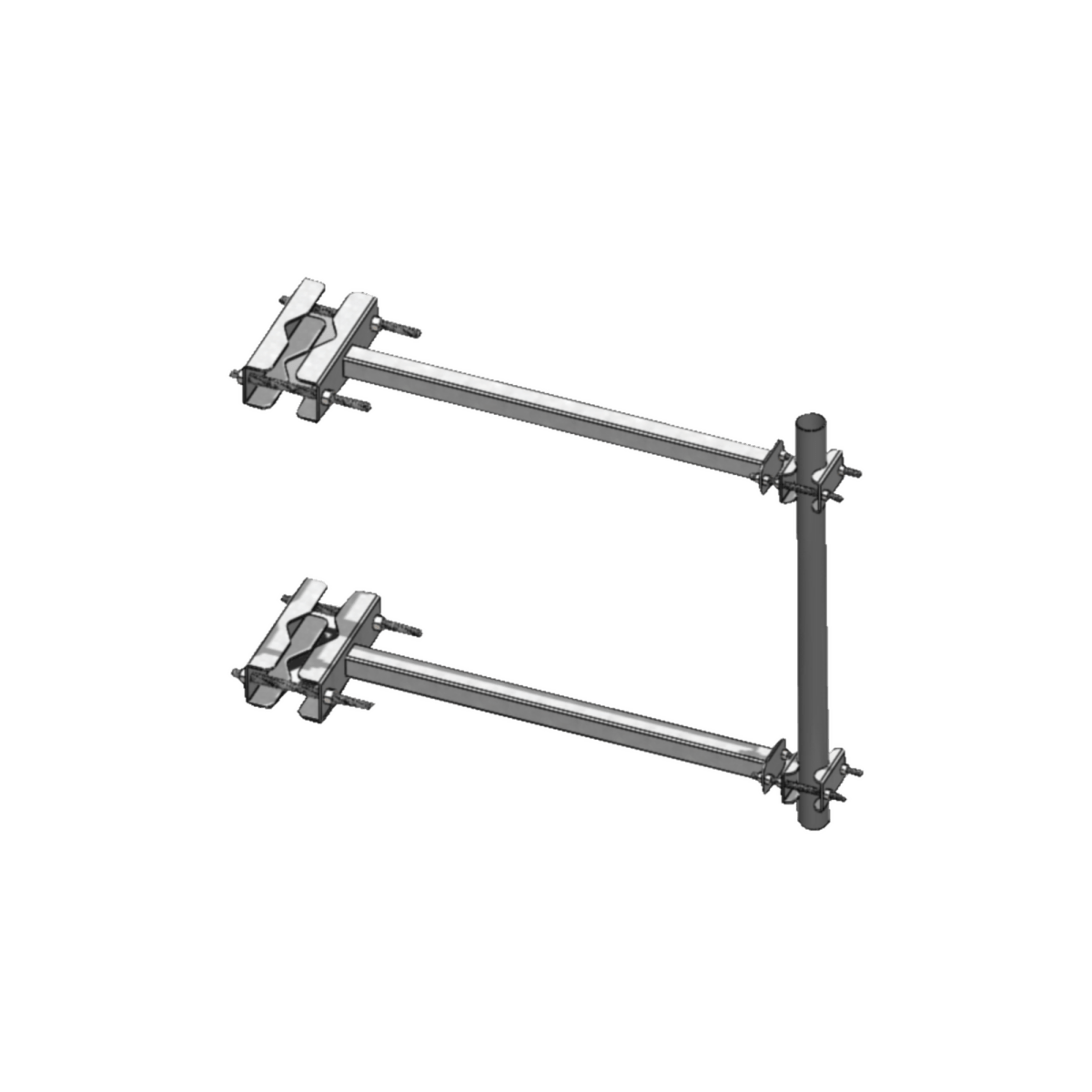 Brazo Lateral Para Torre Autosoportada, Tubo De 2" Ced. 30 X 60 Cm, Sep. 60 Cm. STAB-L1 - SILYMX