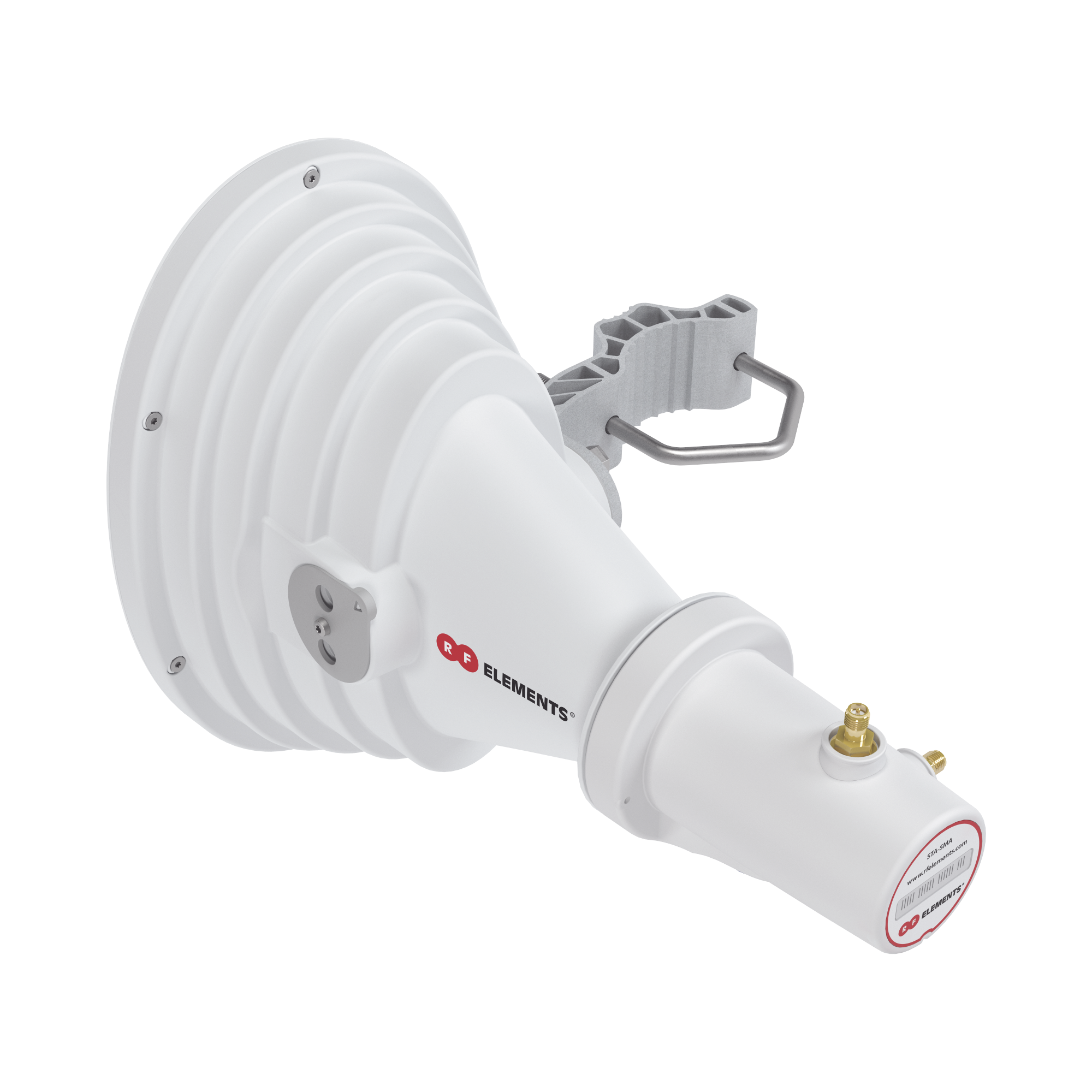 Antena Sectorial Simétrica Starter Horn de 45º, 5150 - 5950 MHz, ganancia de 17 dBi, conexión directa con radios IS-5AC, PS-5AC y IS-M5, conexión RP-SMA - SILYMX