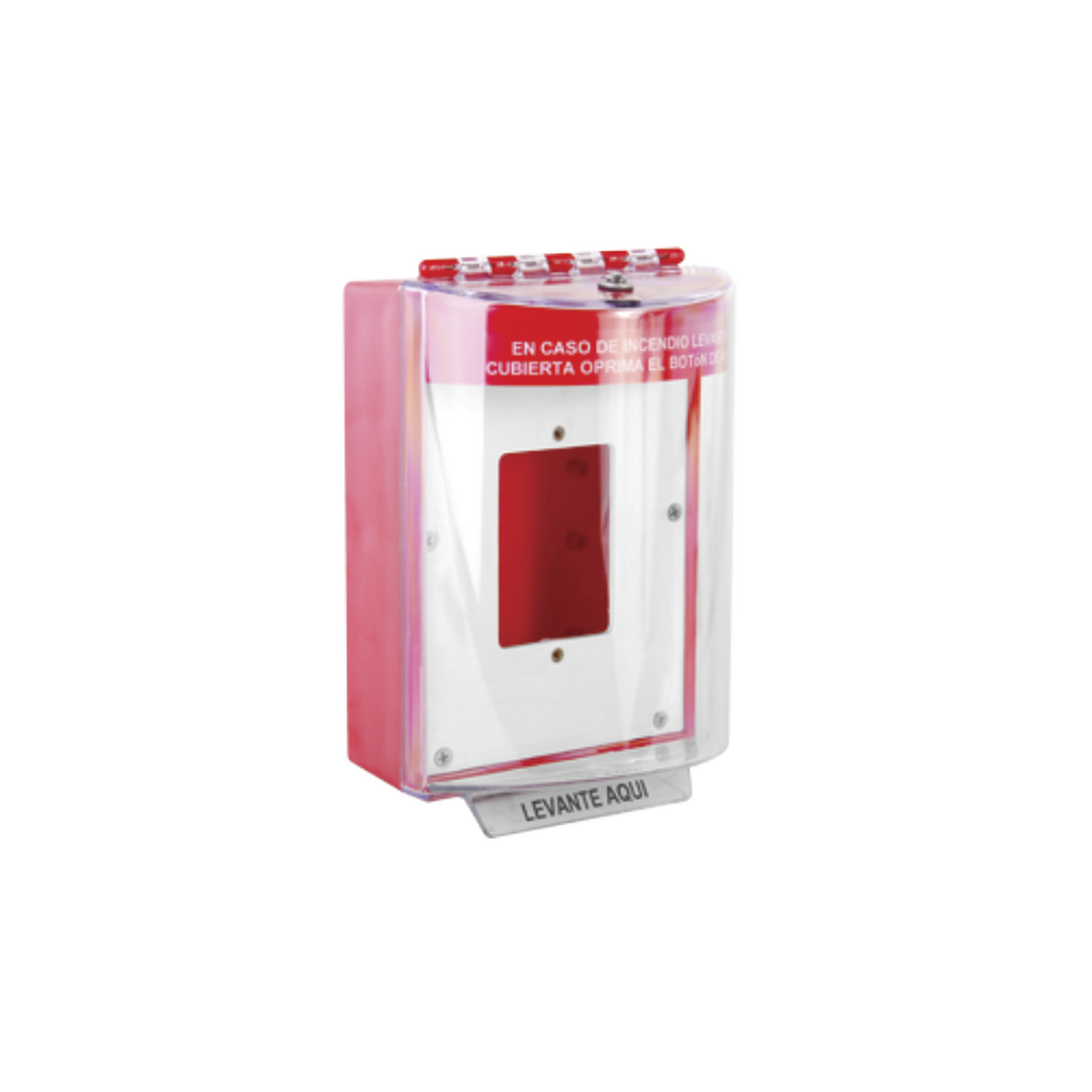 Cubierta Universal con Espaciador y Placa de Montaje, Texto de Incendio en Español - SILYMX