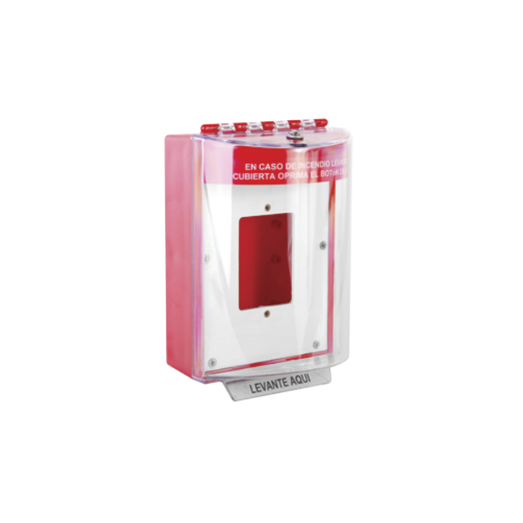 Cubierta Universal con Espaciador y Placa de Montaje, Texto de Incendio en Español - SILYMX