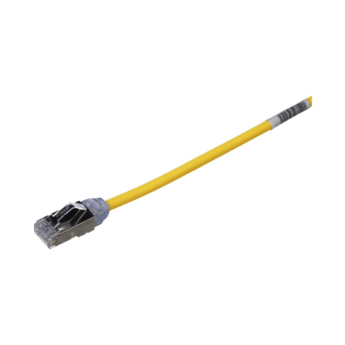 Patch Cord Cat6A, Diametro Reducido 28 AWG, Blindado S/FTP, CM/LS0H, 20 cm, Color Amarillo - SILYMX