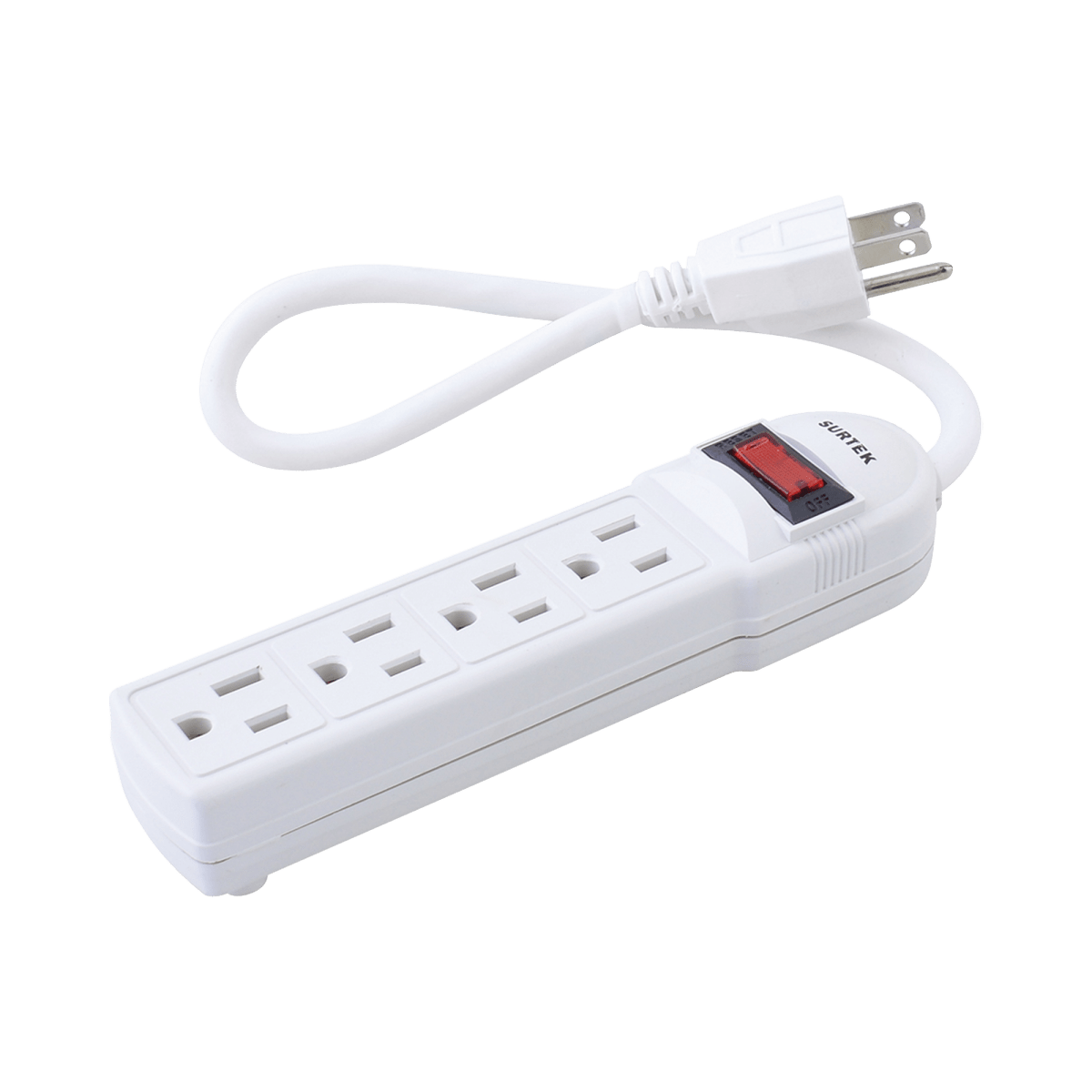 Multicontacto con cable 30 cm. 4 tomas 127 Vca línea, tierra, neutro 15 A max. - SILYMX