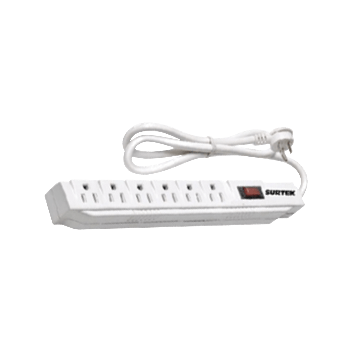 Multicontacto con Supresor de Picos 450 Joules, Voltaje de Entrada: 127 Vca NEMA 5-15P, Con 6 Salidas NEMA 5-15R. - SILYMX