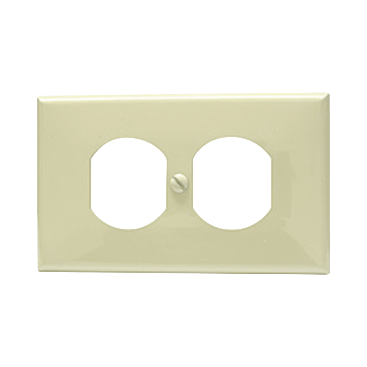 Placa de plástico para contacto dúplex color marfil. - SILYMX