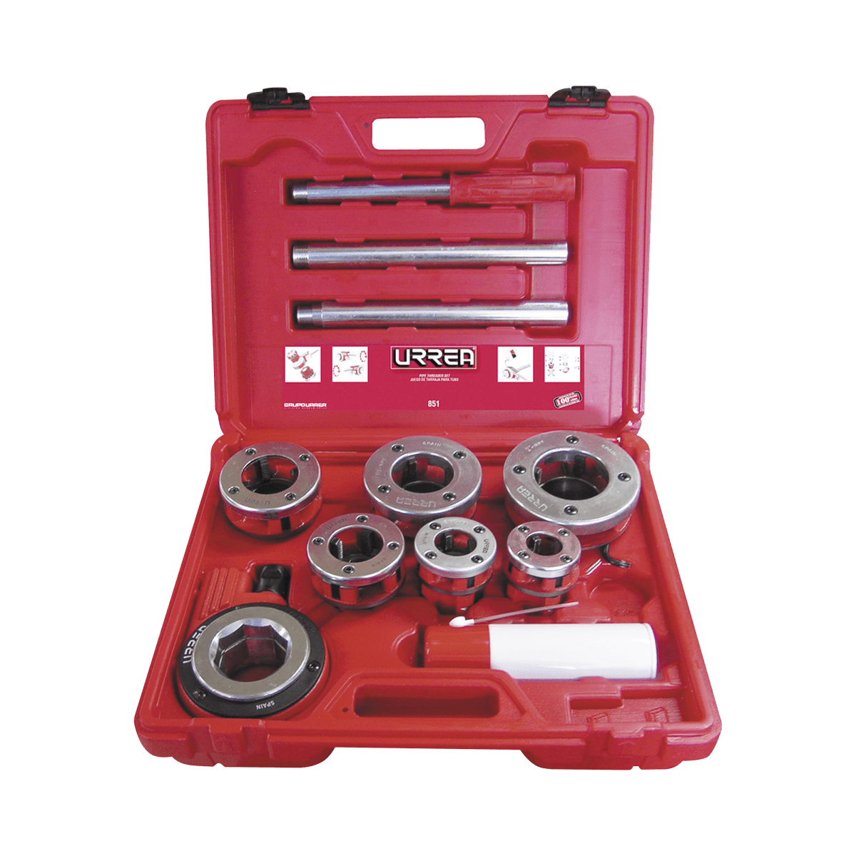 Juego de Tarraja de dados para tubo 1/2" - 2" NPT 9 piezas - SILYMX