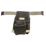 Estuche porta herramienta de piel aceitada con cinturón, con 10 bolsillos, medidas 24.1 x 31.8 cm. - SILYMX