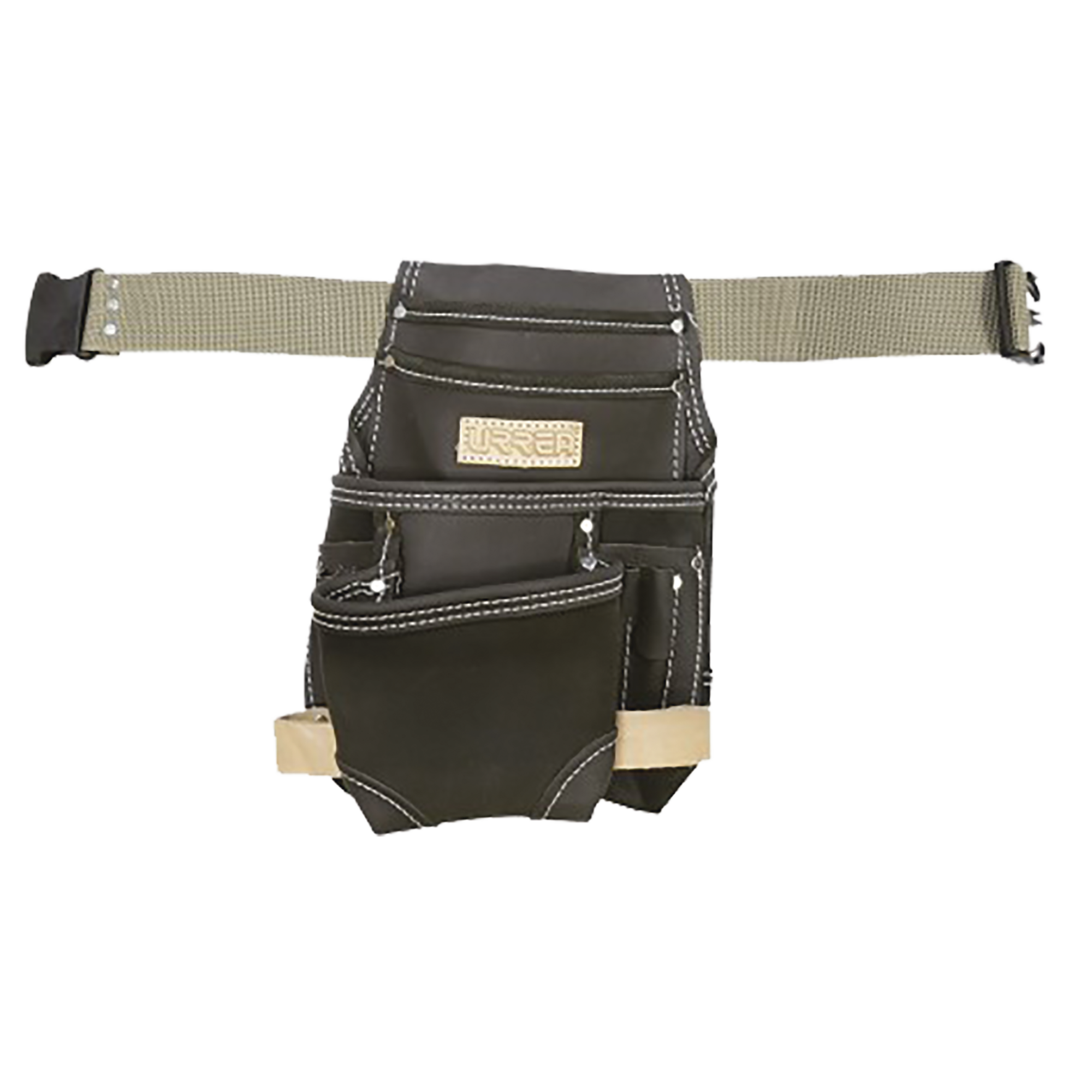 Estuche porta herramienta de piel aceitada con cinturón, con 10 bolsillos, medidas 24.1 x 31.8 cm. - SILYMX