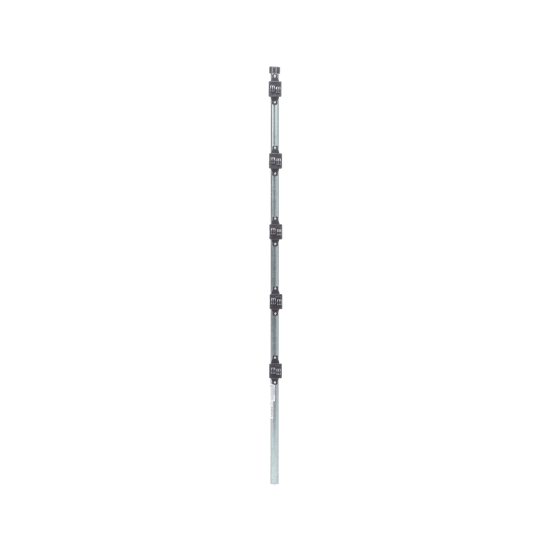 Poste con altura de 1m para cercos eléctricos/ Incluye base multiposicion fabricado 100% con acero galvanizado con 5 aisladores de paso - SILYMX