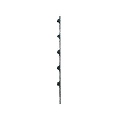 Poste de Paso de 1.2m para Cerca Electrificada.Tubo Galvanizado cal. 18 de 1"Diam. con Tapón y 5 Aisladores Instalados. - SILYMX