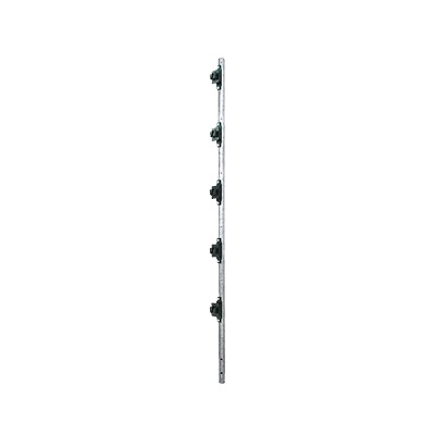 Poste de 1.2 m fabricado en tubo de acero galvanizado con 5 aisladores de paso - SILYMX