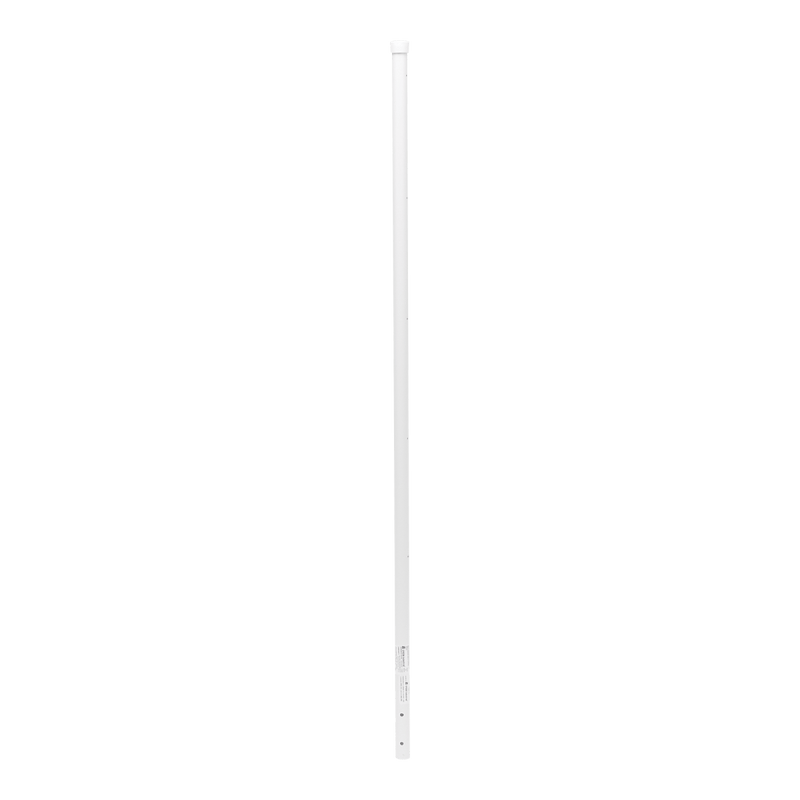 Poste de Esquina Blanco de Acero Galv. de 1.2m para Cerca Electrificada cal. 18 de 1" Diam. para 5 Aisladores (No incluidos). - SILYMX