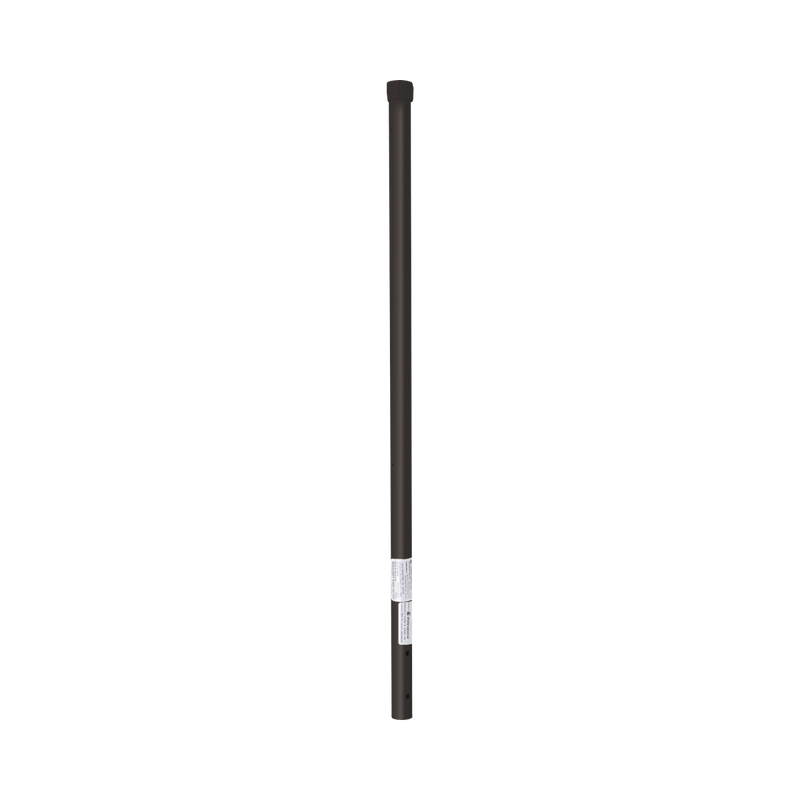 Poste de ESQUINA color Negro para Cerca Electrificada. Tubo Galvanizado cal. 18 de 1" Diam. y 0.8m Alto con Tapón, ideal para 3 aisladores - SILYMX