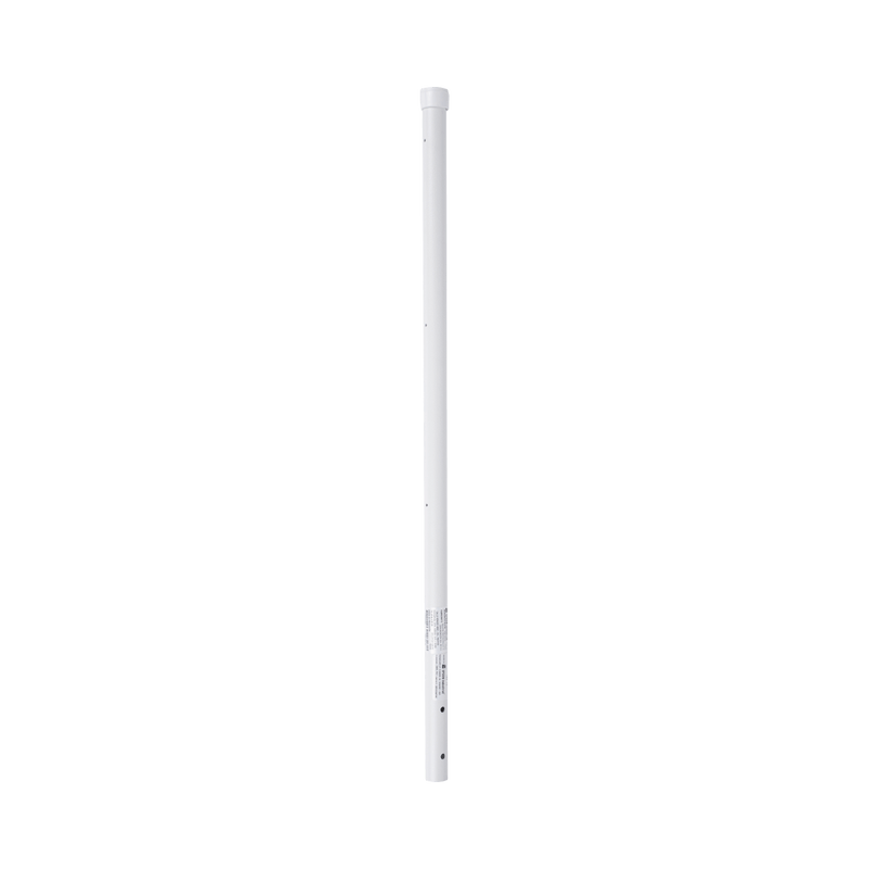 Poste de Esquina de 0.8m para Cerca Electrificada. Tubo Galvanizado cal. 18 de 1"Diam. con Tapón, ideal para 3 Aisladores. - SILYMX