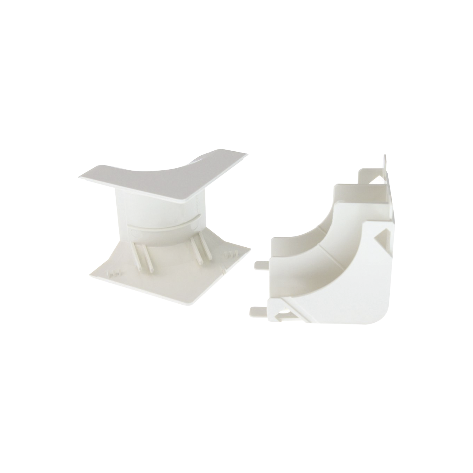Esquinero interior para uso con canaleta T45 Material PVC Rígido Color Blanco Mate - SILYMX