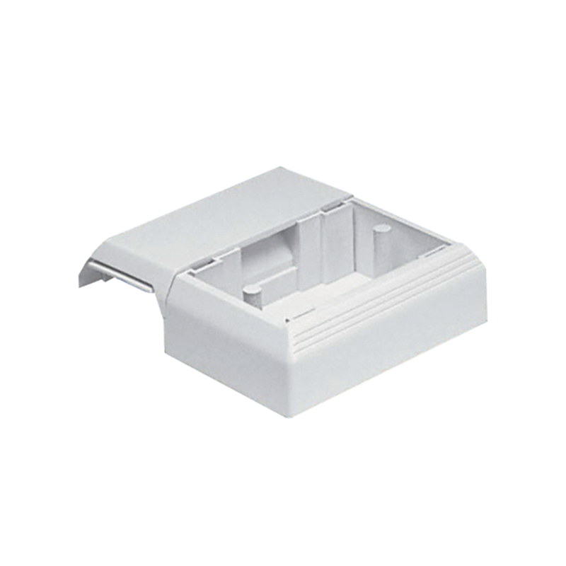 Caja Superficial Con Bisagras De Instalación A Presión Para Canaletas T45 Material Pvc Rígido Color Blanco Mate - SILYMX