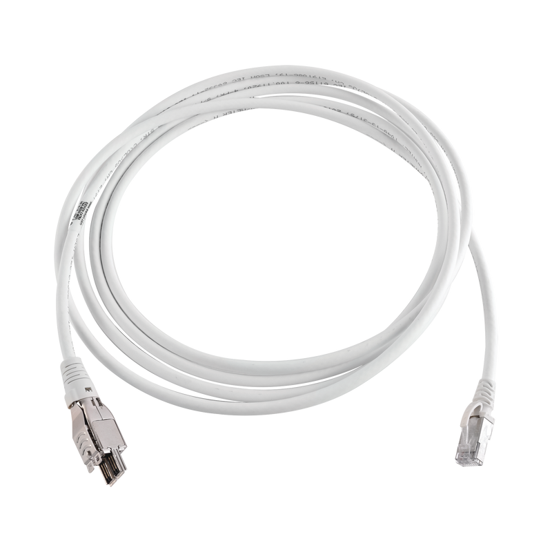 Patch Cord TERA Cat6A 1/10G Ethernet de 4 pares y conector modular LS0H Color Marfil 2m - SILYMX