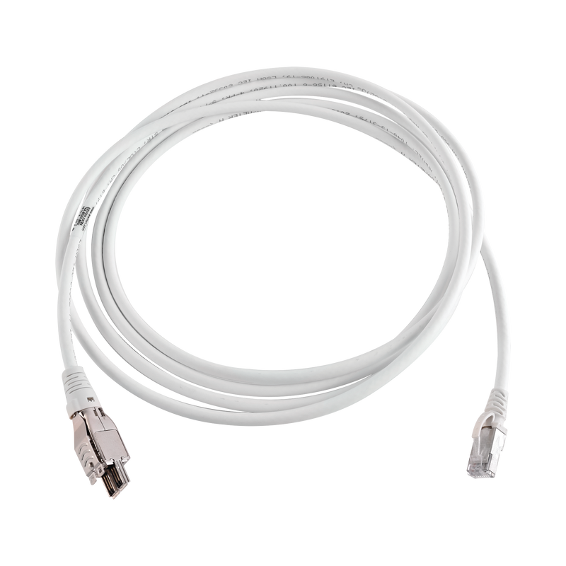 Patch Cord TERA Cat6A 1/10G Ethernet de 4 pares y conector modular LS0H Color Marfil 3m - SILYMX