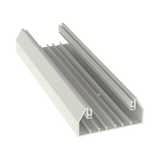 Base Para Canaleta T-70 De Pvc Rígido Con Orificios Perforados Para Montaje 103.3 X 44.9 X 2400 Mm Color Blanco Mate - SILYMX