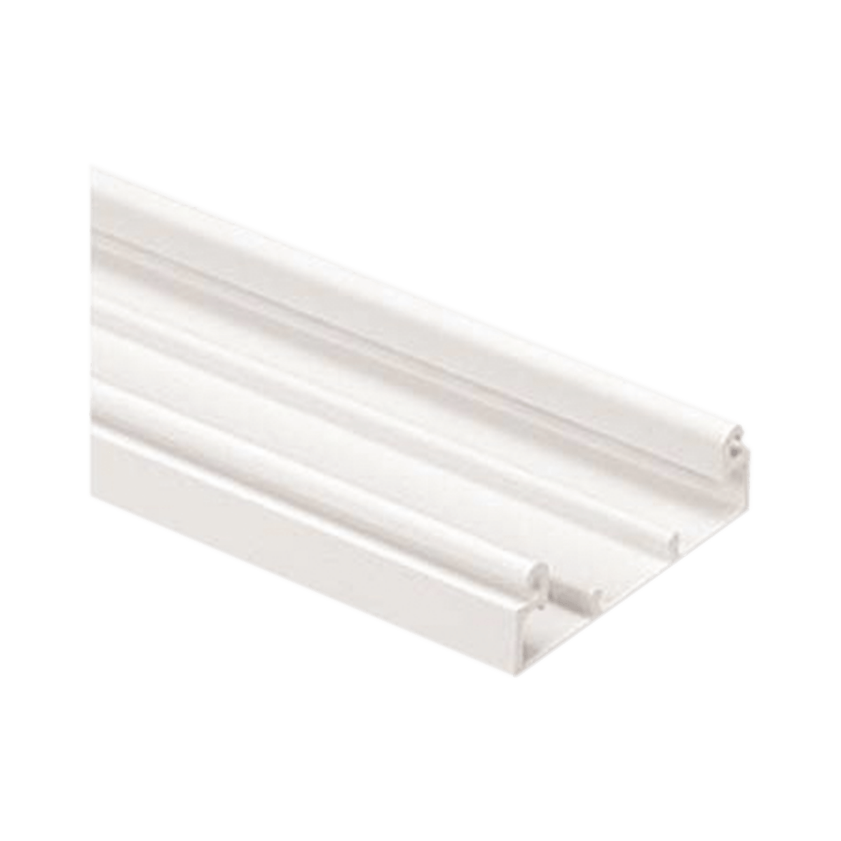 Base para canaleta T-70 de PVC rígido con orificios perforados para montaje 103.3 x 44.9 x 1828.8 mm Color Blanco - SILYMX