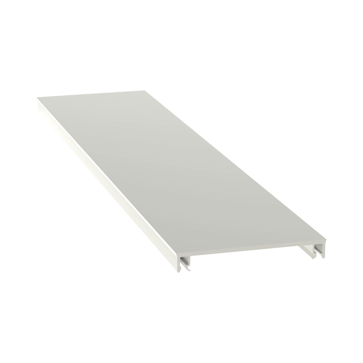 Cubierta Para Canaleta T-70 De Pvc Rígido 70.1 X 9.1 X 2400 Mm Color Blanco Mate - SILYMX