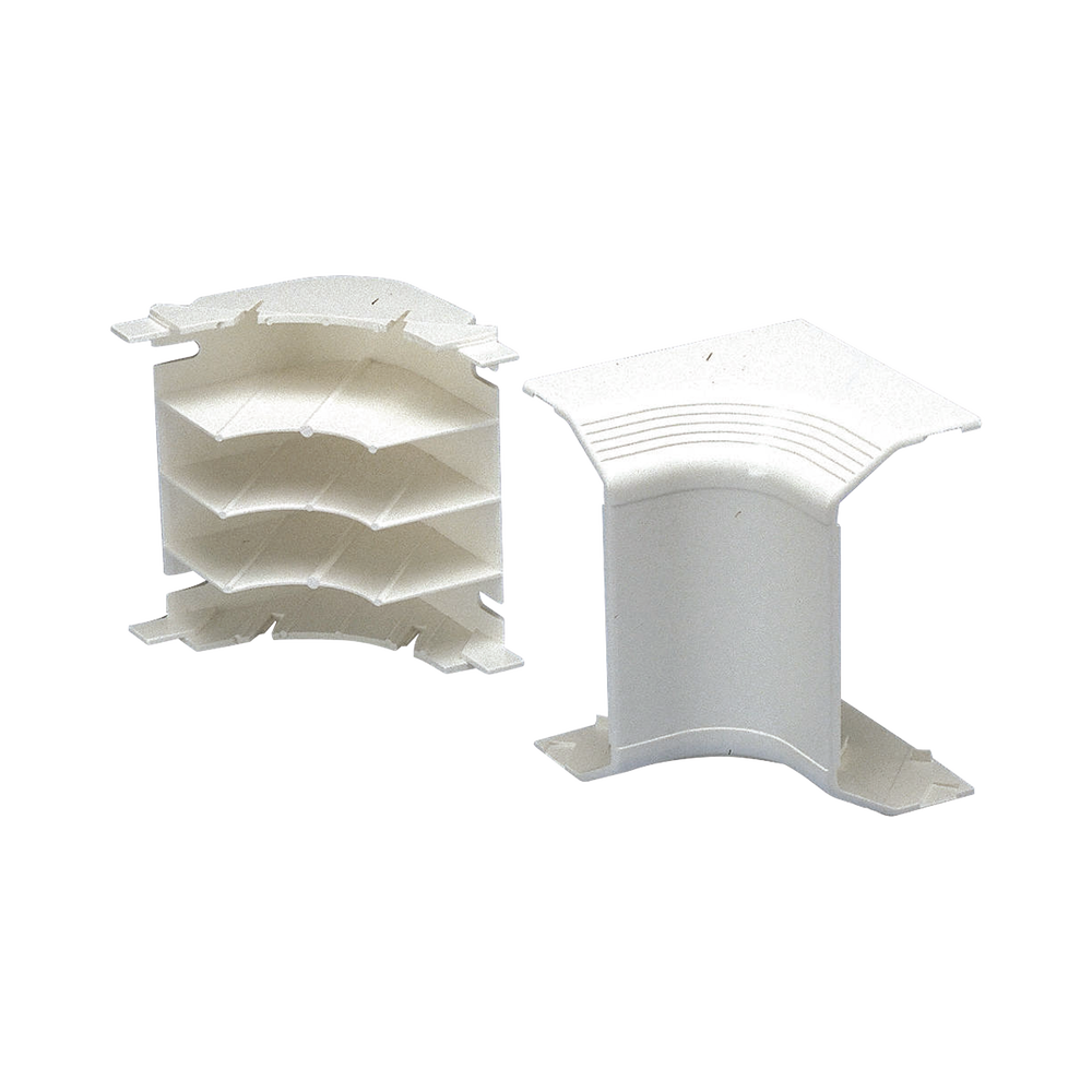 Esquinero interior para uso con canaleta T70 Material PVC Rígido Color Blanco Mate - SILYMX