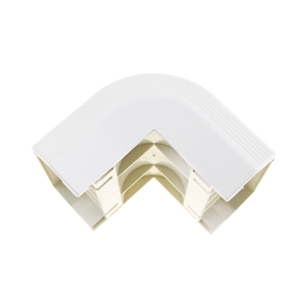 Esquinero exterior para uso con canaleta T70 Material PVC Rígido Color Blanco Mate - SILYMX