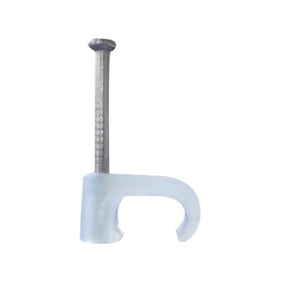 Grapa para cable plano de 3mm color transparente (100pzs) - SILYMX