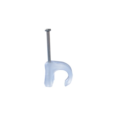 Grapa para cable redondo de 5mm color transparente (100pzs) (3102-00100) - SILYMX