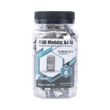 Bote con 100 Piezas de Plug Modular RJ45 Cat6 blindado con pin de tierra, chapado de oro a 30 micras para durabilidad extrema - SILYMX