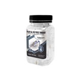 Bote con 100 Plugs Pass through RJ45 Cat6 BLINDADO chapado de oro a 30 micras para durabilidad extrema - SILYMX