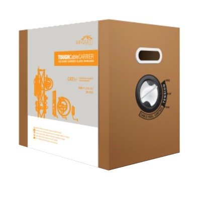 Bobina de cable de 305 metros, Cat5e exterior blindado carrier class color negro, cable de drenado para descargas electrostáticas, divisor anti-crosstalk y blindaje secundario - SILYMX