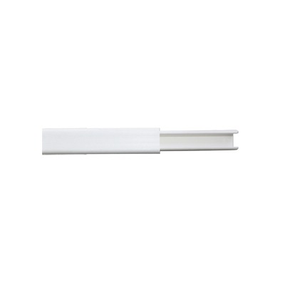 Canaleta color blanco de PVC auto extinguible, de una via, 12 x 8 tramo 2m. (5001-01253) - SILYMX